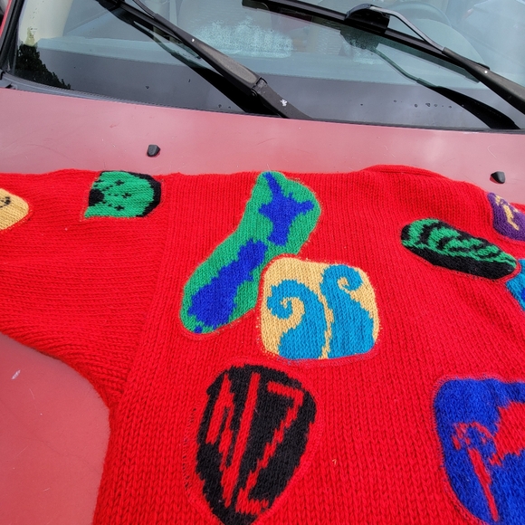 Vintage 90s snowy peak new zealand cardigan sweater women's medium - Picture 13 of 14